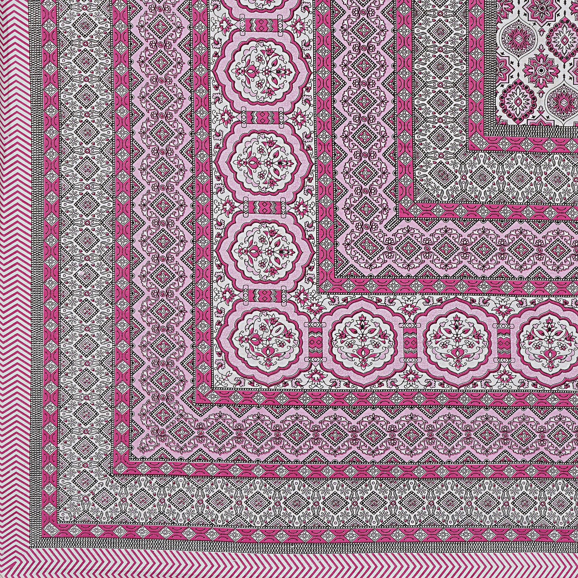Rajasthan Royal Super Fine Cotton Block Print King Size Bedsheet