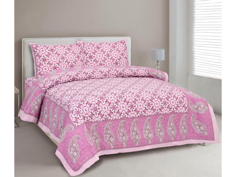 Rajasthan Royal Super Fine Cotton Block Print King Size Bedsheet
