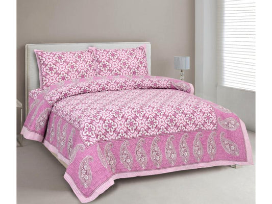 Rajasthan Royal Super Fine Cotton Block Print King Size Bedsheet