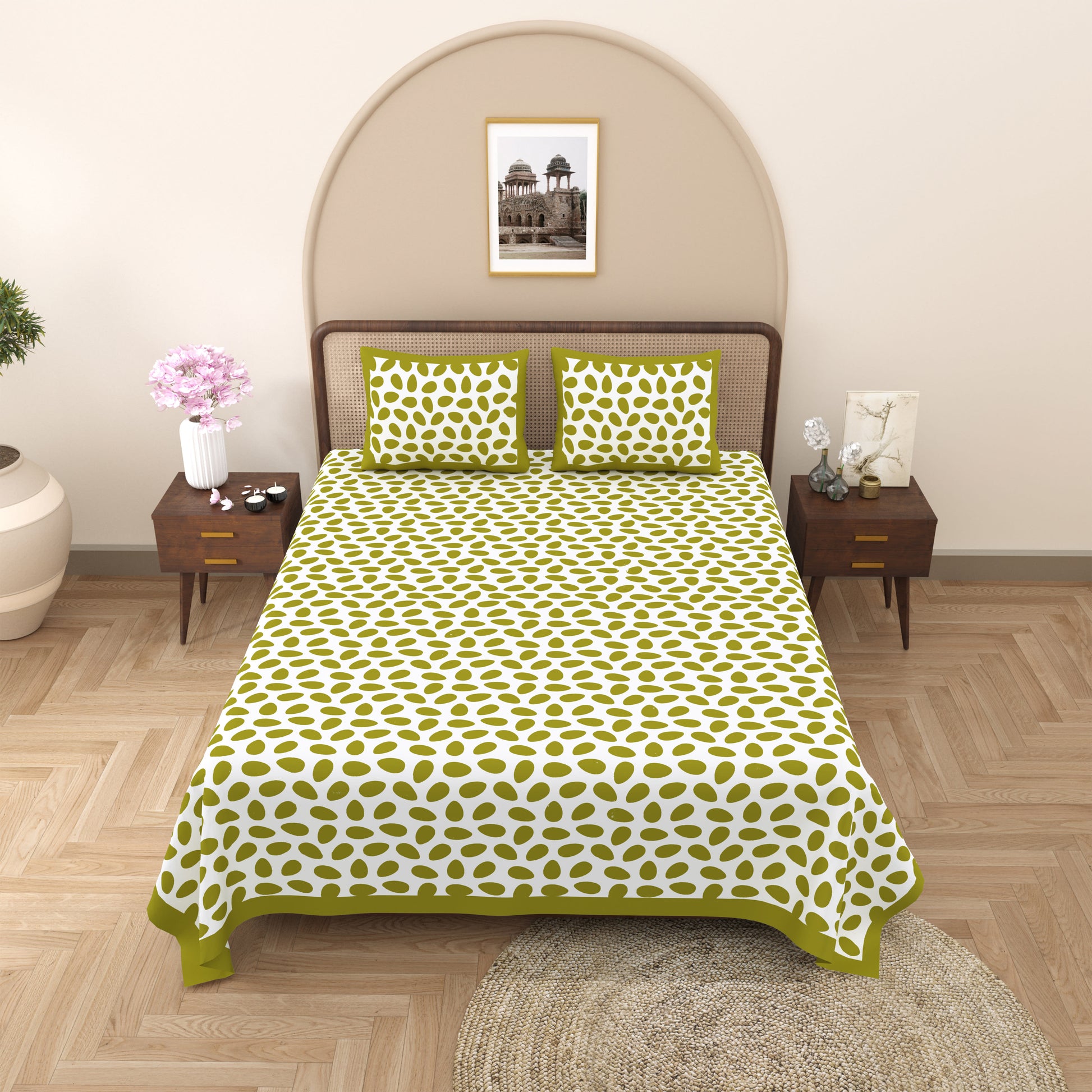 Rajasthan Royal Super Fine Cotton Block Print King Size Bedsheet