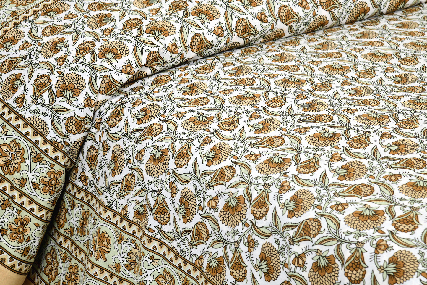 Rajasthan Royal Super Fine Cotton Block Print King Size Bedsheet