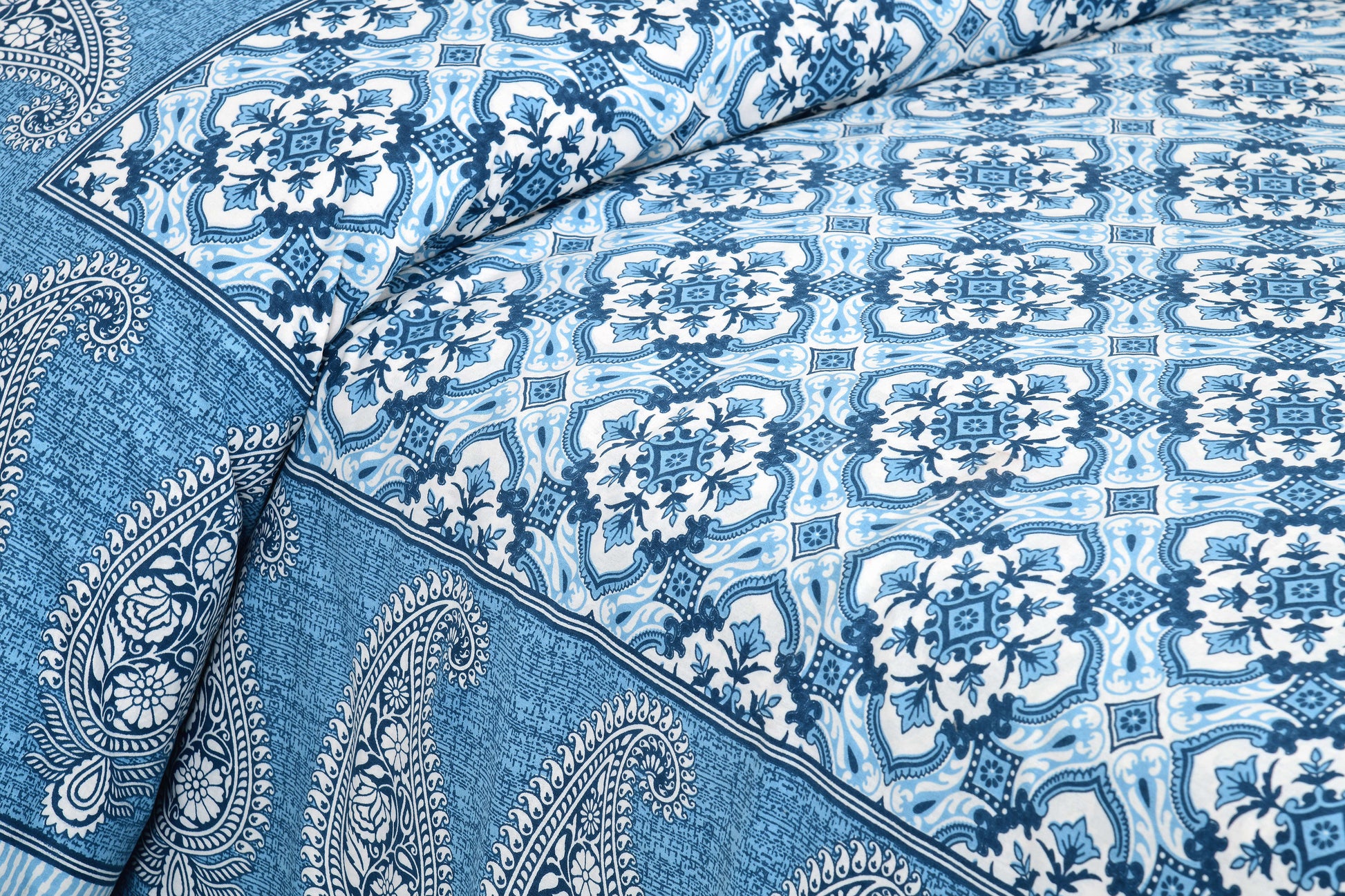 Rajasthan Royal Super Fine Cotton Block Print King Size Bedsheet