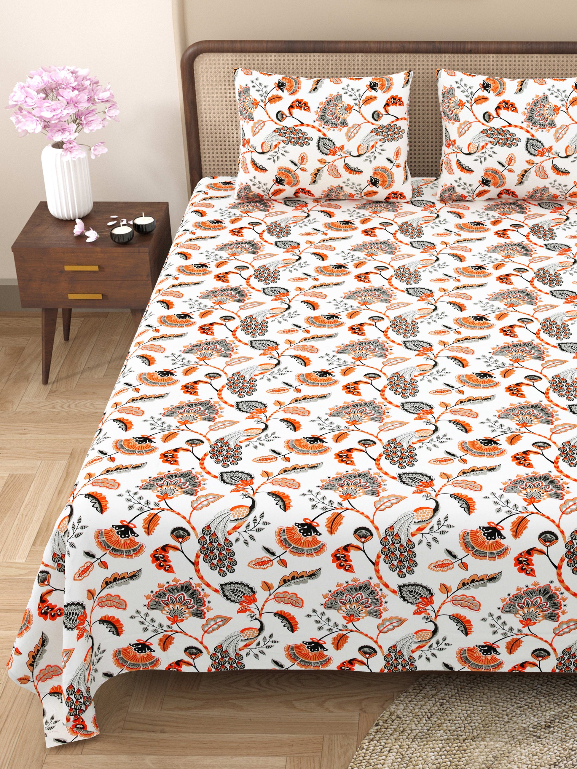 Rajasthan Royal Super Fine Cotton Block Print King Size Bedsheet