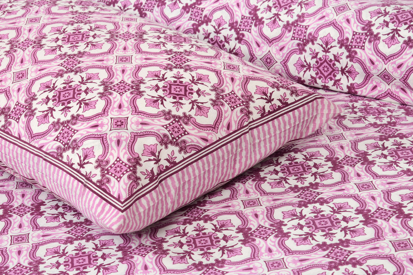 Rajasthan Royal Super Fine Cotton Block Print King Size Bedsheet