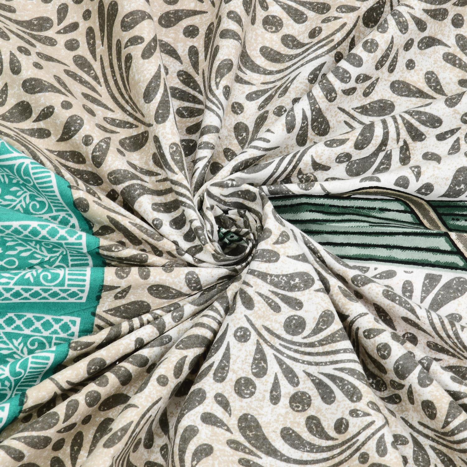 Rajasthan Royal Super Fine Cotton Block Print King Size Bedsheet