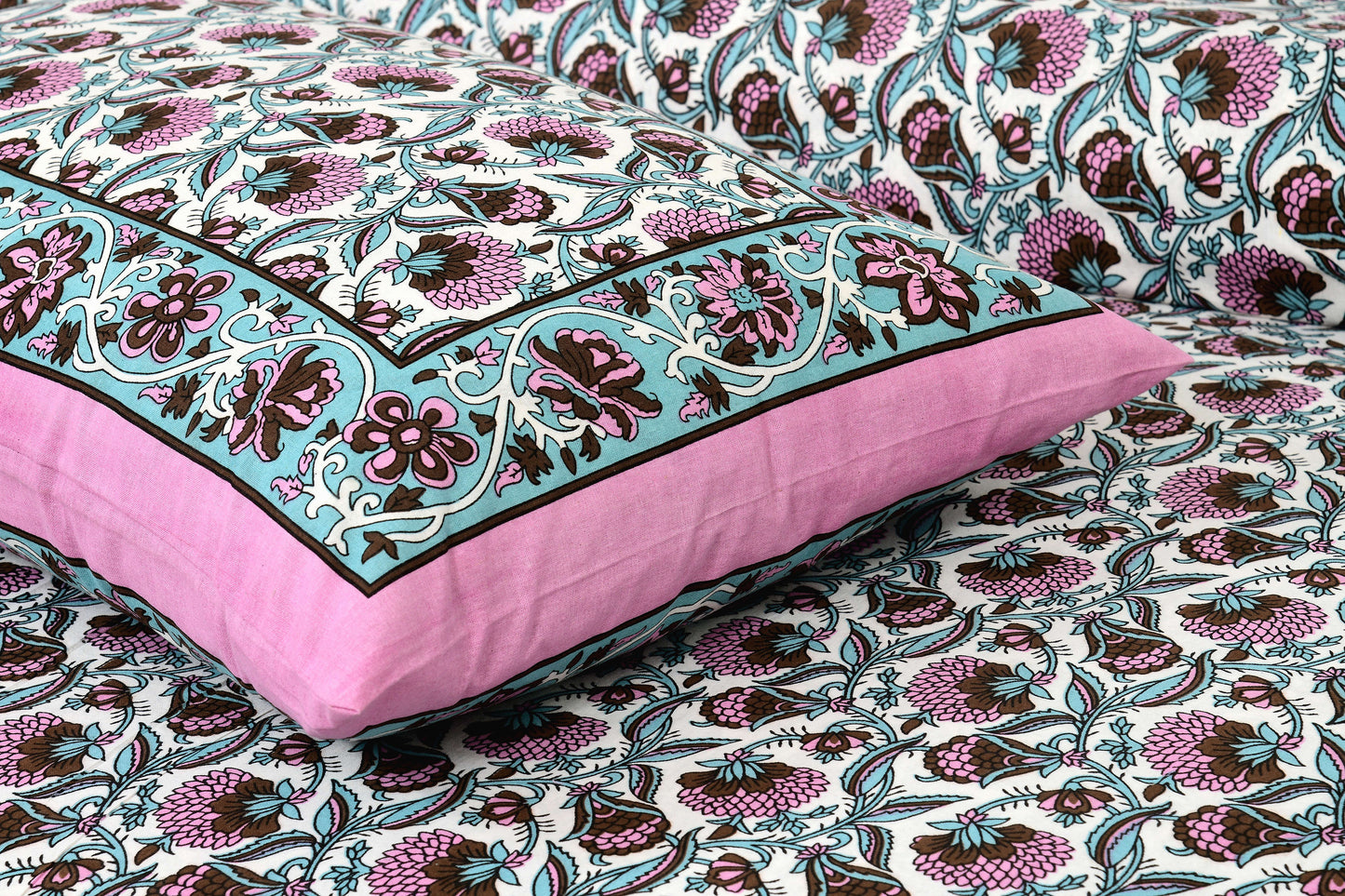 Rajasthan Royal Super Fine Cotton Block Print King Size Bedsheet