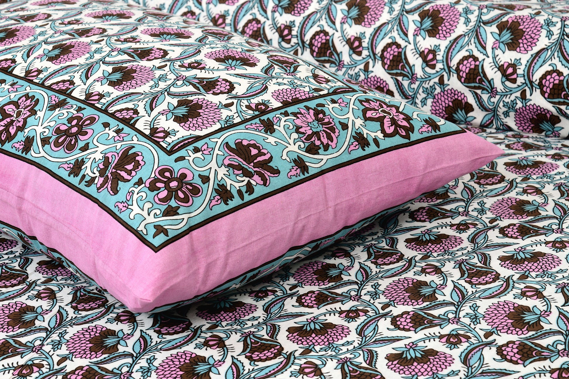 Rajasthan Royal Super Fine Cotton Block Print King Size Bedsheet