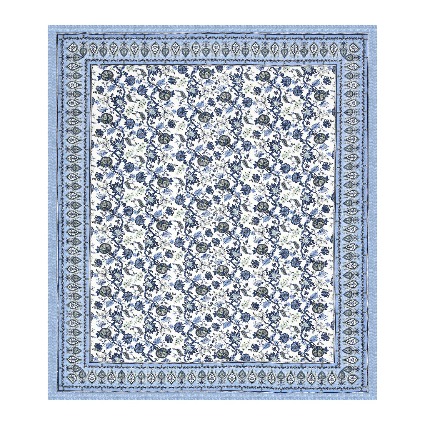 Rajasthan Royal Super Fine Cotton Block Print King Size Bedsheet