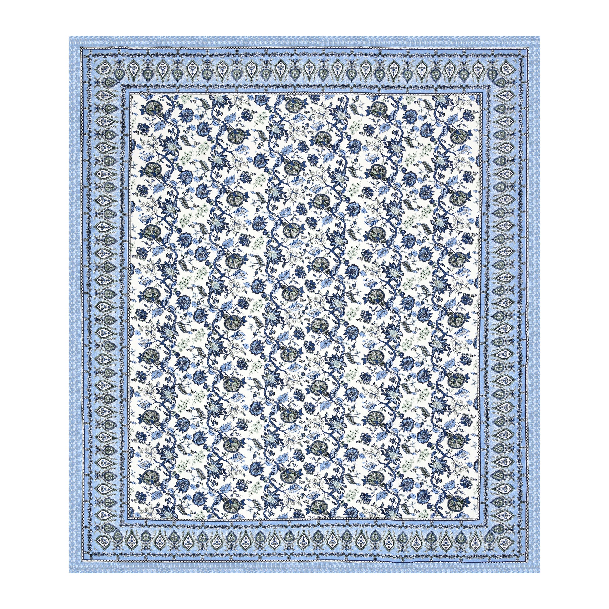 Rajasthan Royal Super Fine Cotton Block Print King Size Bedsheet