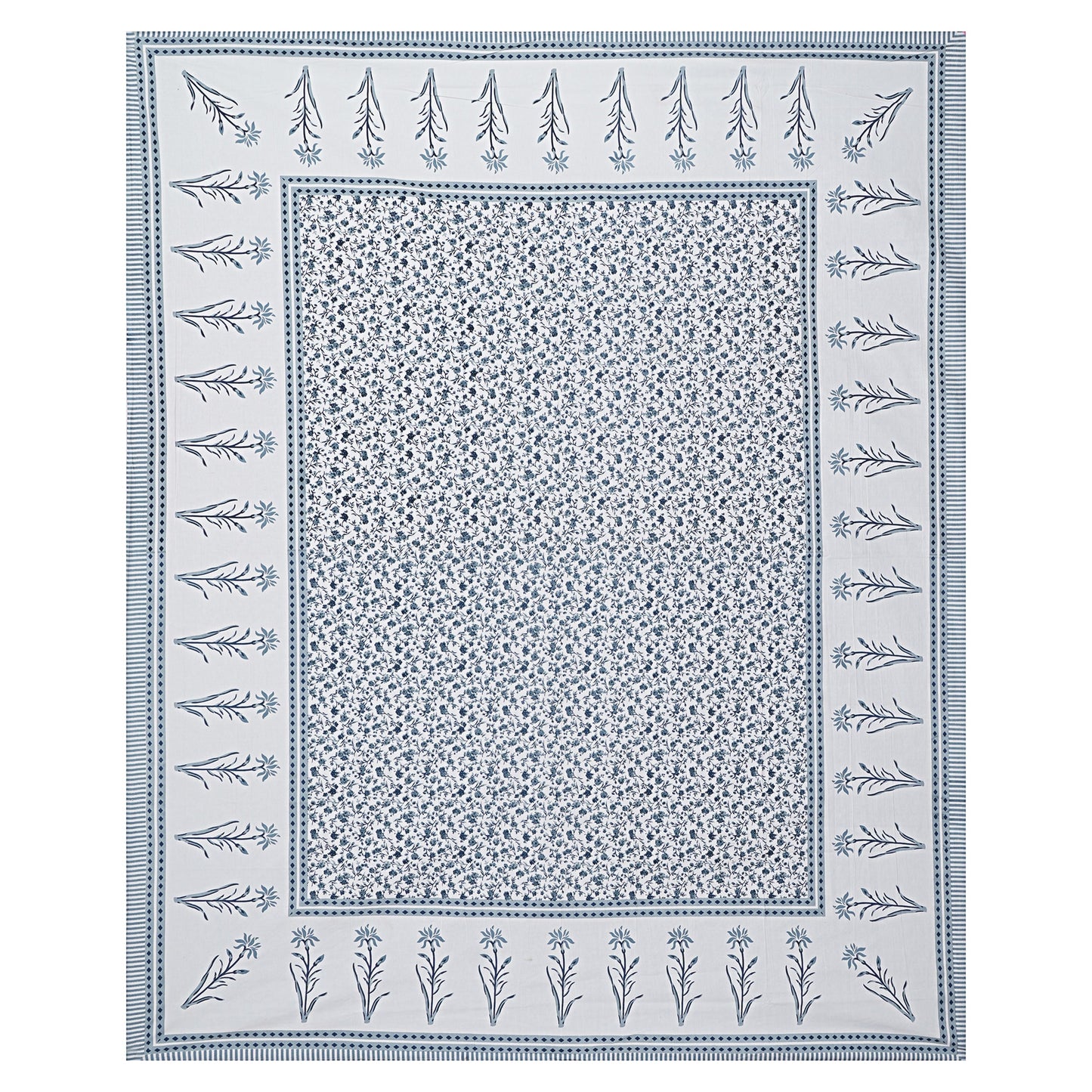 Rajasthan Royal Super Fine Cotton Block Print King Size Bedsheet