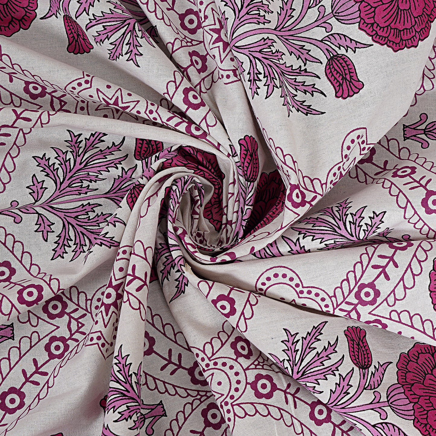 Rajasthan Royal Super Fine Cotton Block Print King Size Bedsheet