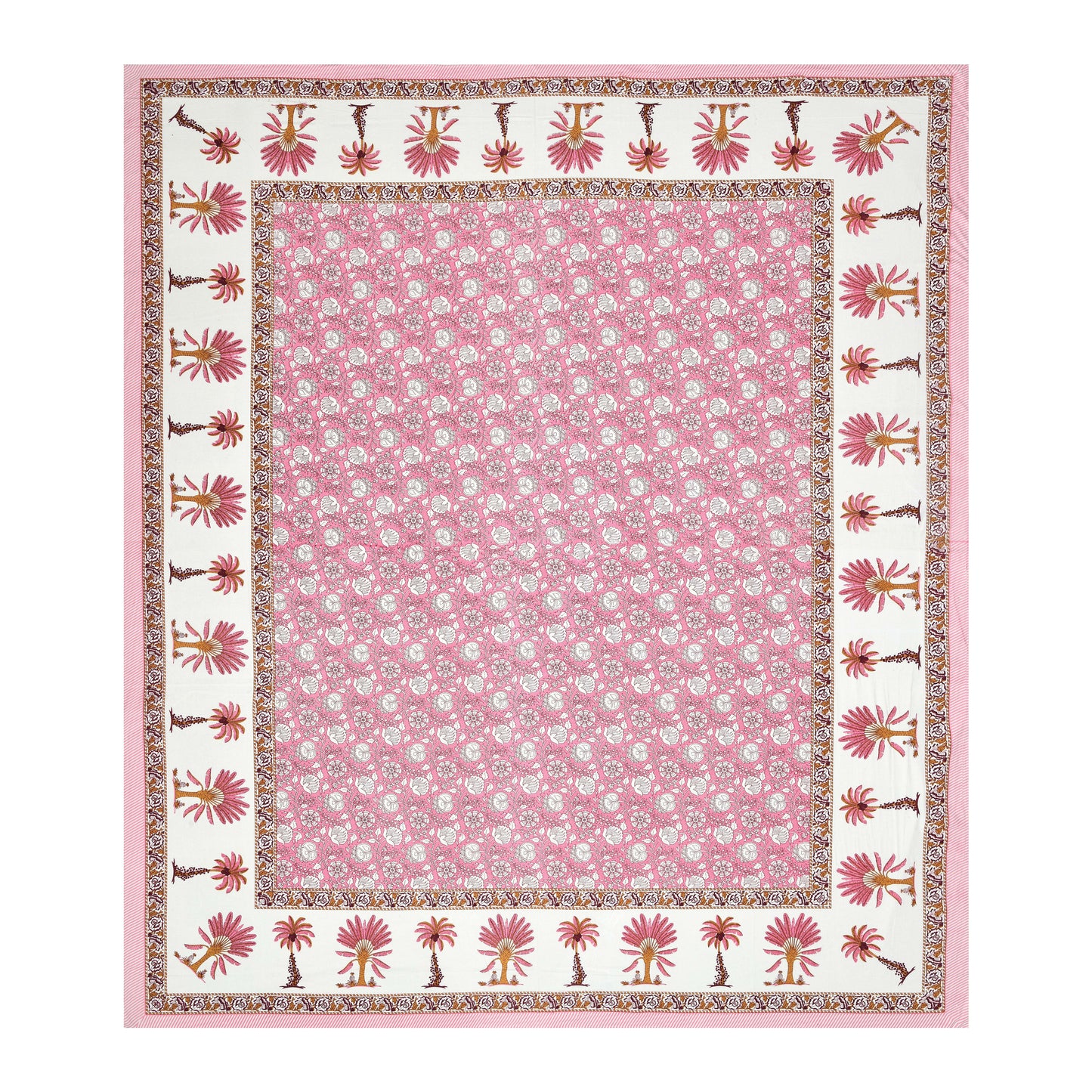 Rajasthan Royal Super Fine Cotton Block Print King Size Bedsheet