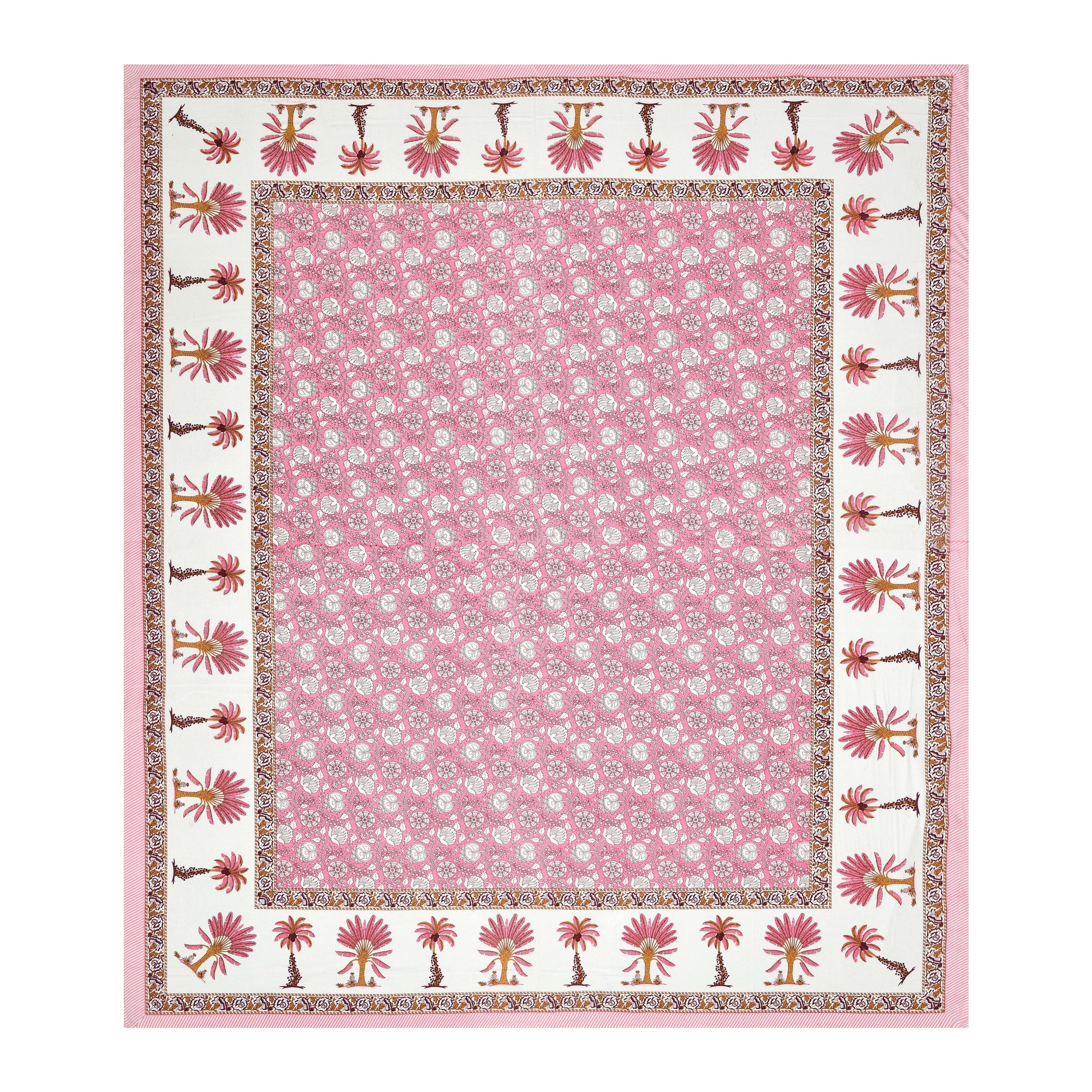Rajasthan Royal Super Fine Cotton Block Print King Size Bedsheet