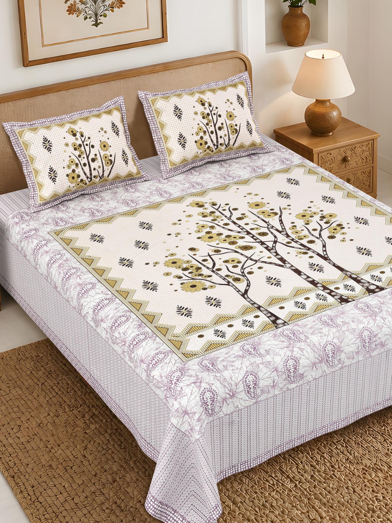 Rajasthan Royal Super Fine Cotton Block Print King Size Bedsheet