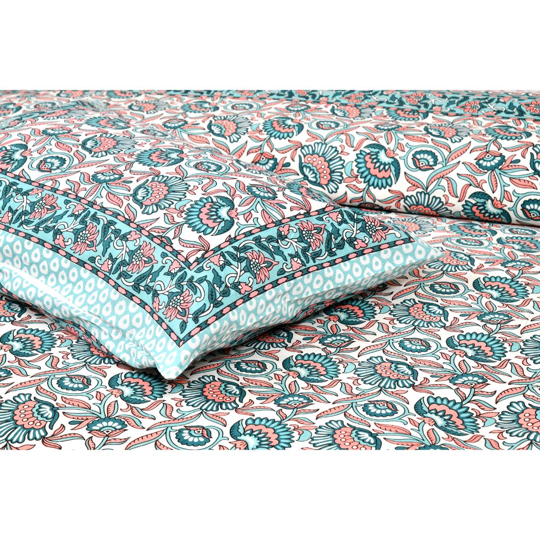 Rajasthan Royal Super Fine Cotton Block Print King Size Bedsheet