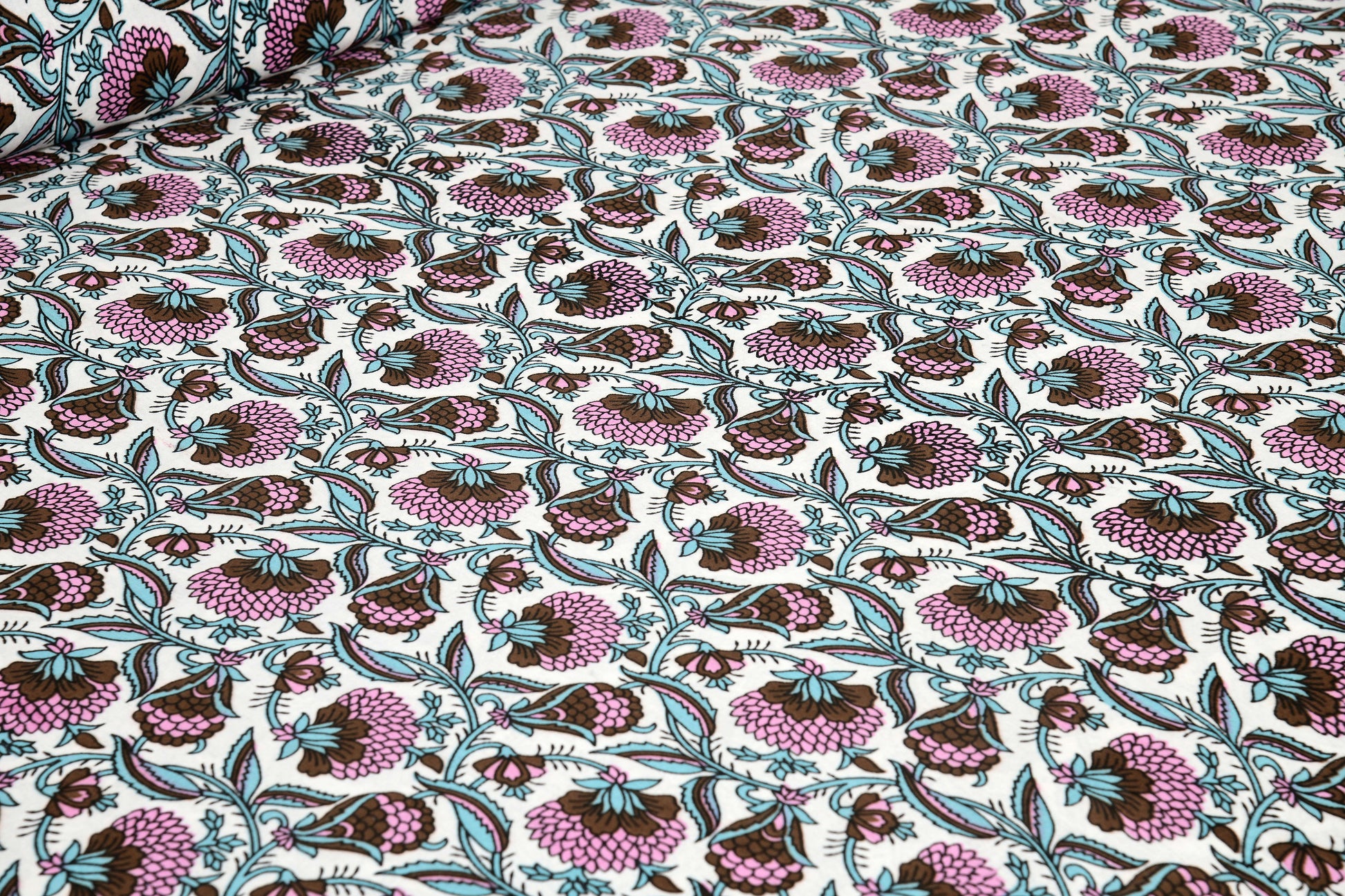 Rajasthan Royal Super Fine Cotton Block Print King Size Bedsheet