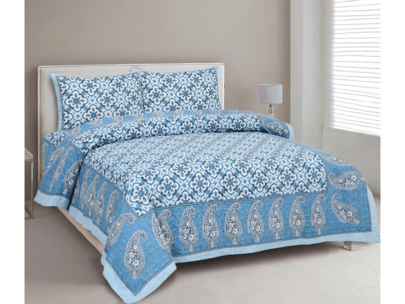 Rajasthan Royal Super Fine Cotton Block Print King Size Bedsheet