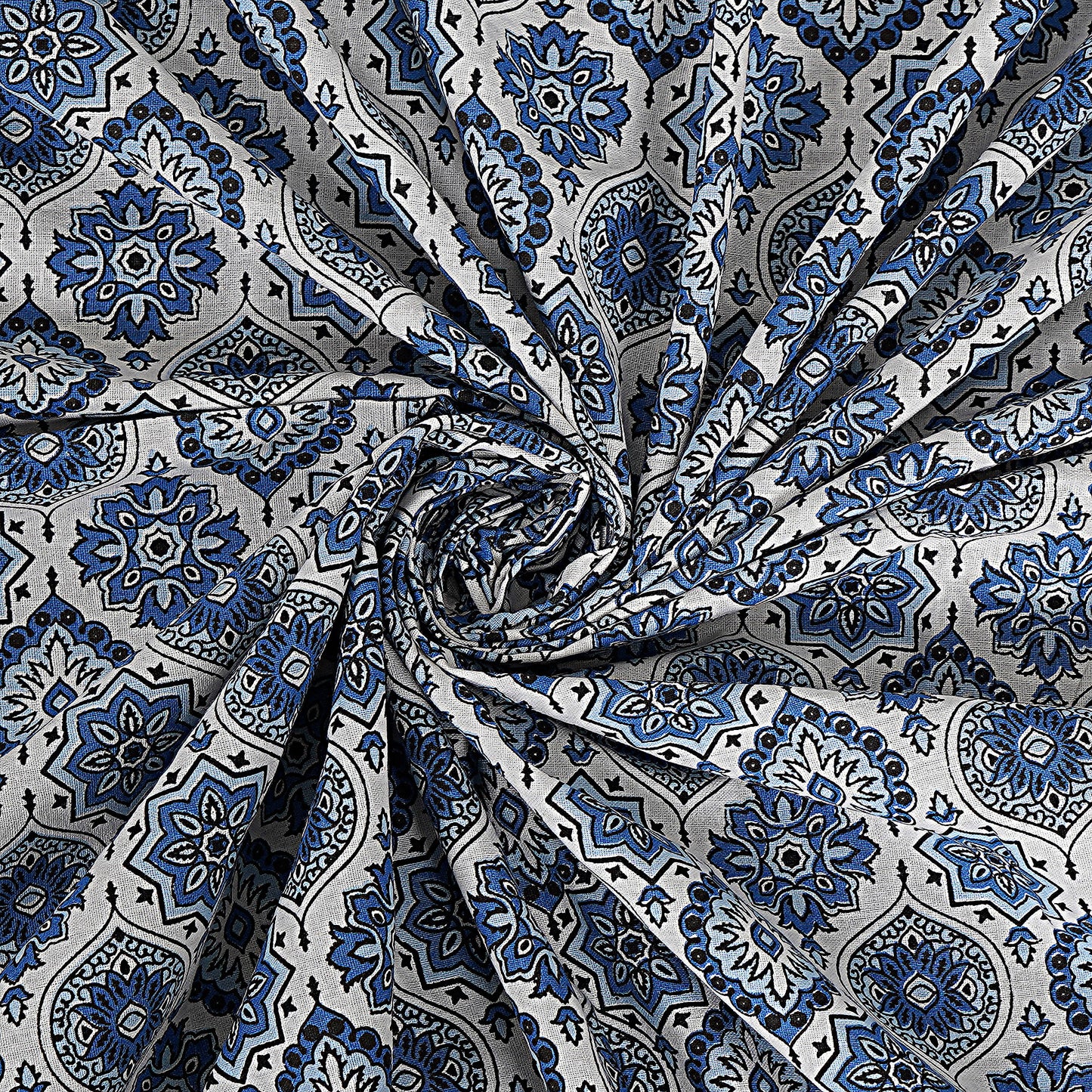 Rajasthan Royal Super Fine Cotton Block Print King Size Bedsheet