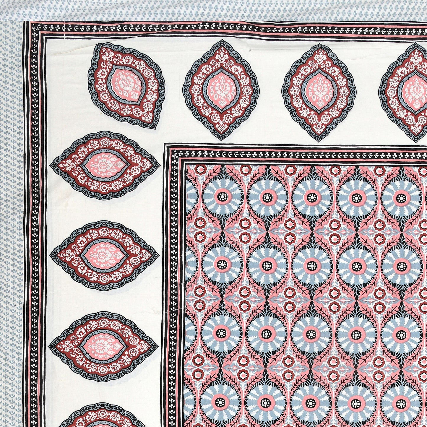 Rajasthan Royal Super Fine Cotton Block Print King Size Bedsheet