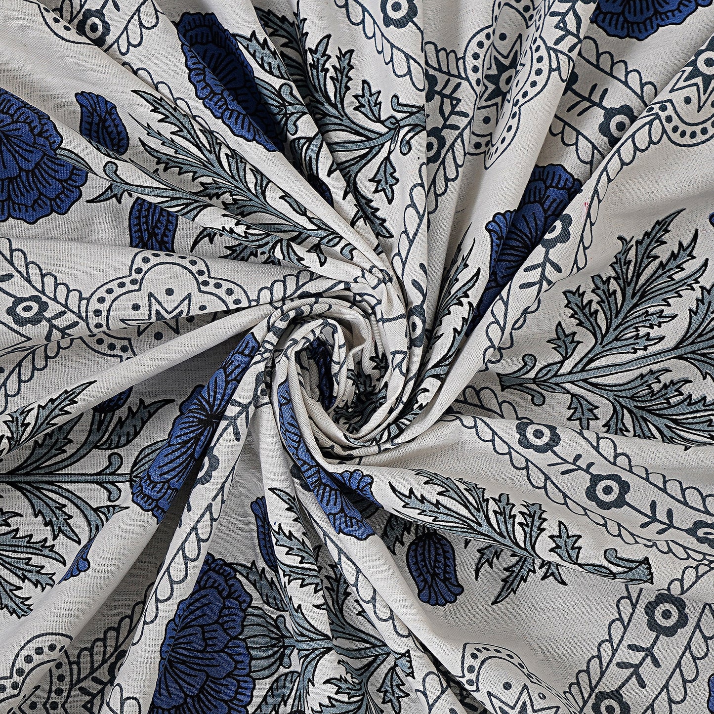 Rajasthan Royal Super Fine Cotton Block Print King Size Bedsheet