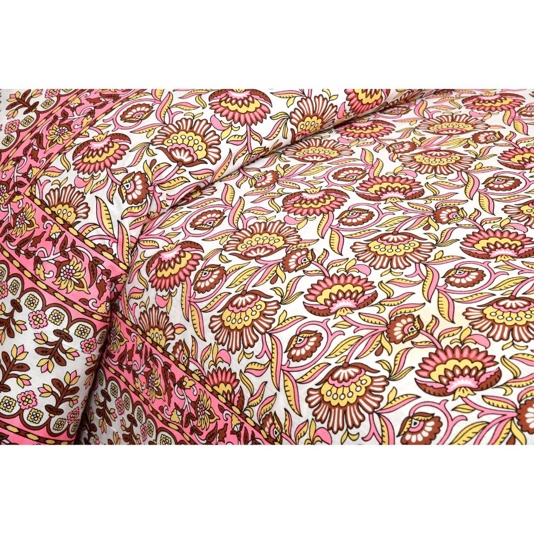 Rajasthan Royal Super Fine Cotton Block Print King Size Bedsheet