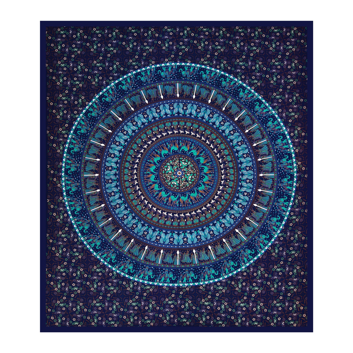 Rajasthan Royal Super Fine Cotton Block Print King Size Bedsheet
