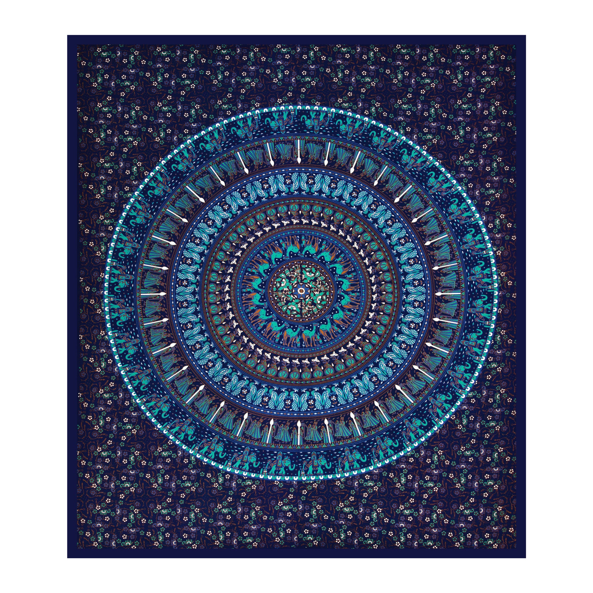 Rajasthan Royal Super Fine Cotton Block Print King Size Bedsheet