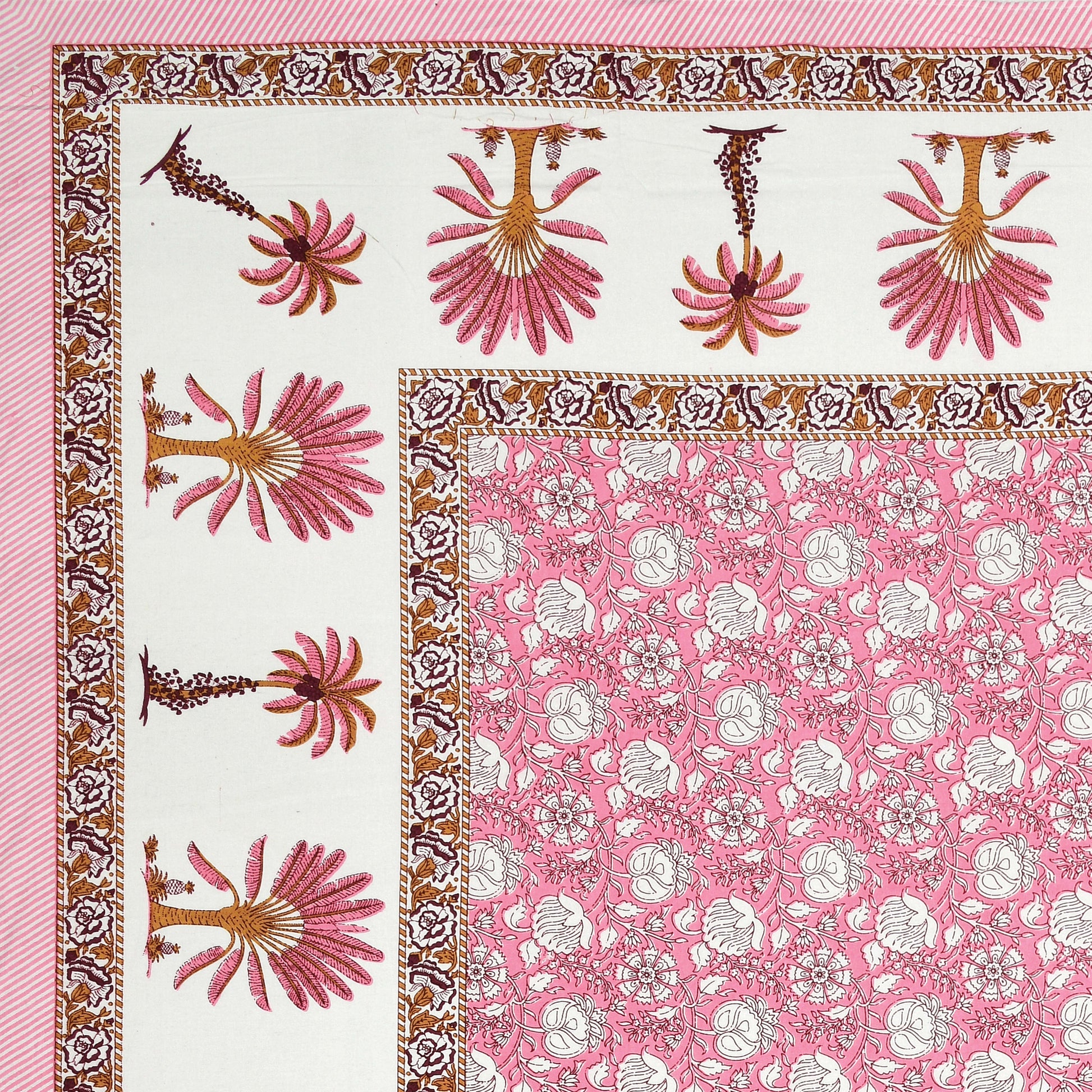 Rajasthan Royal Super Fine Cotton Block Print King Size Bedsheet