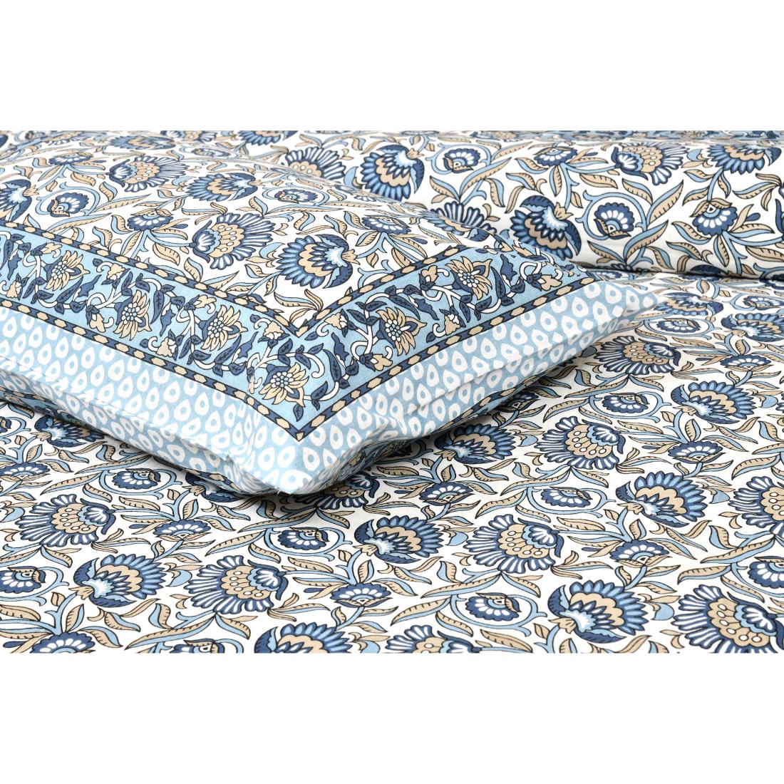 Rajasthan Royal Super Fine Cotton Block Print King Size Bedsheet