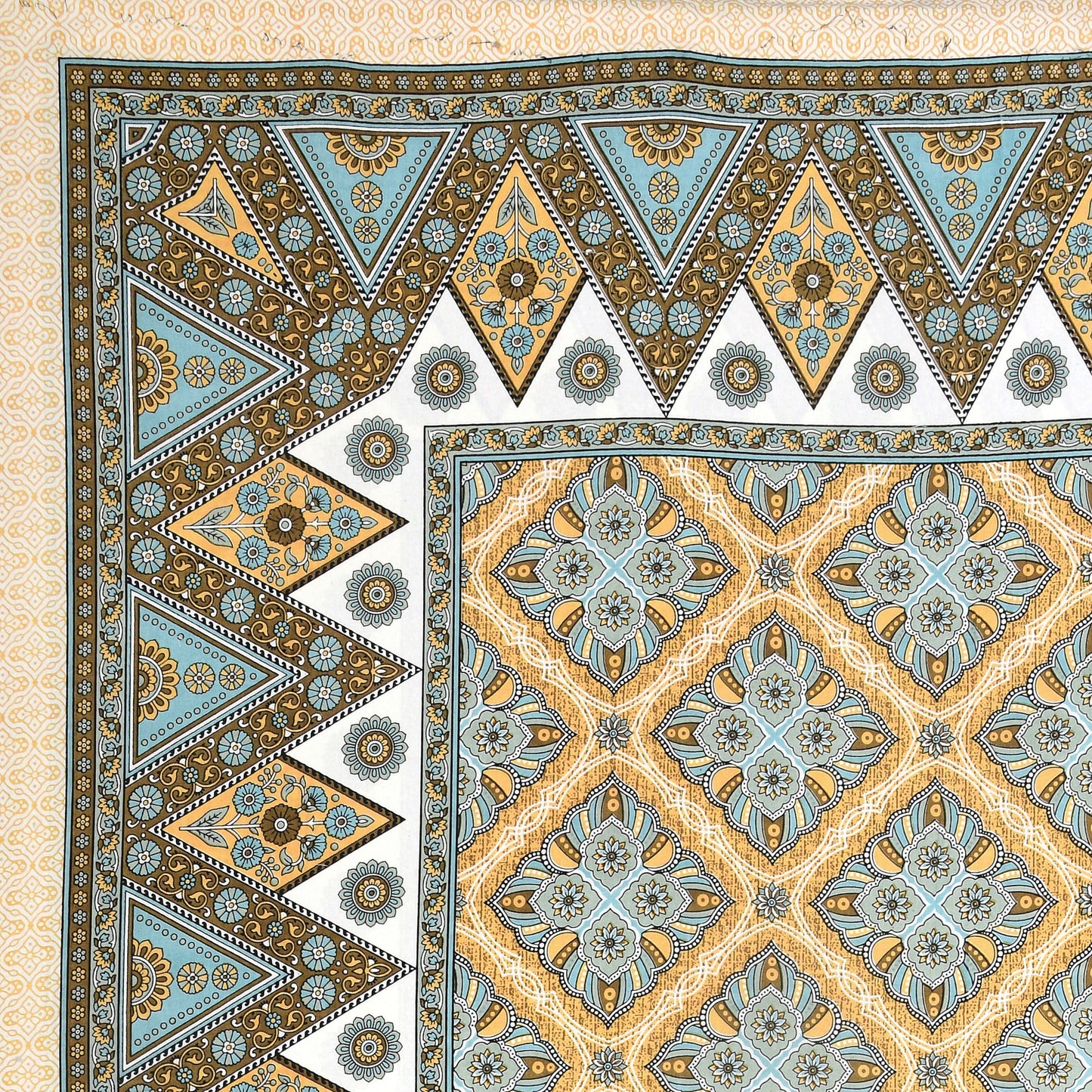 Rajasthan Royal Super Fine Cotton Block Print King Size Bedsheet