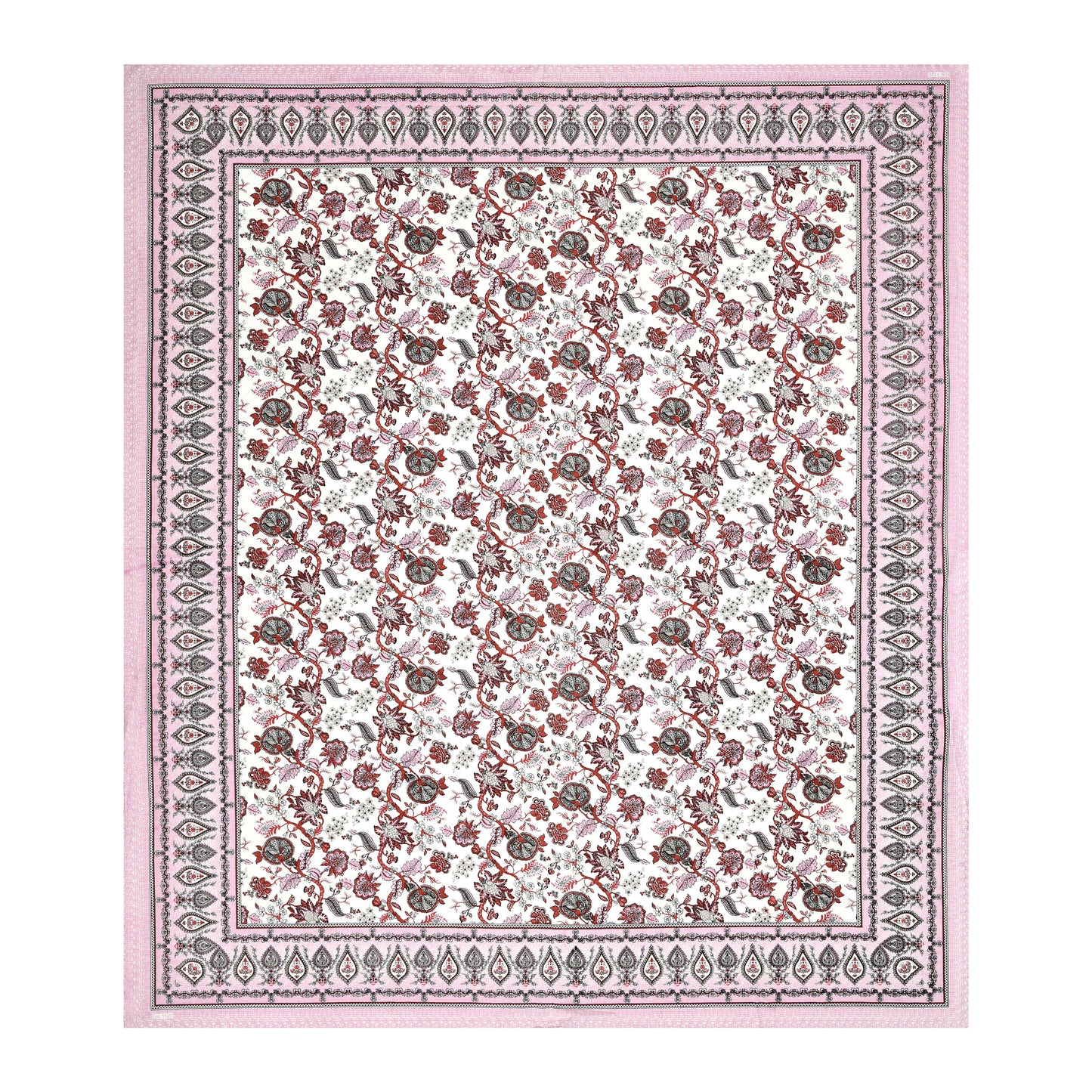 Rajasthan Royal Super Fine Cotton Block Print King Size Bedsheet