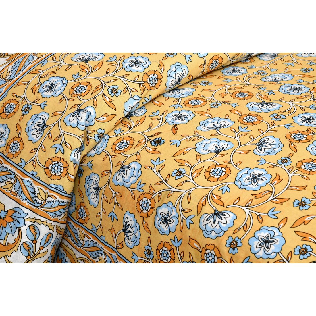 Rajasthan Royal Super Fine Cotton Block Print King Size Bedsheet