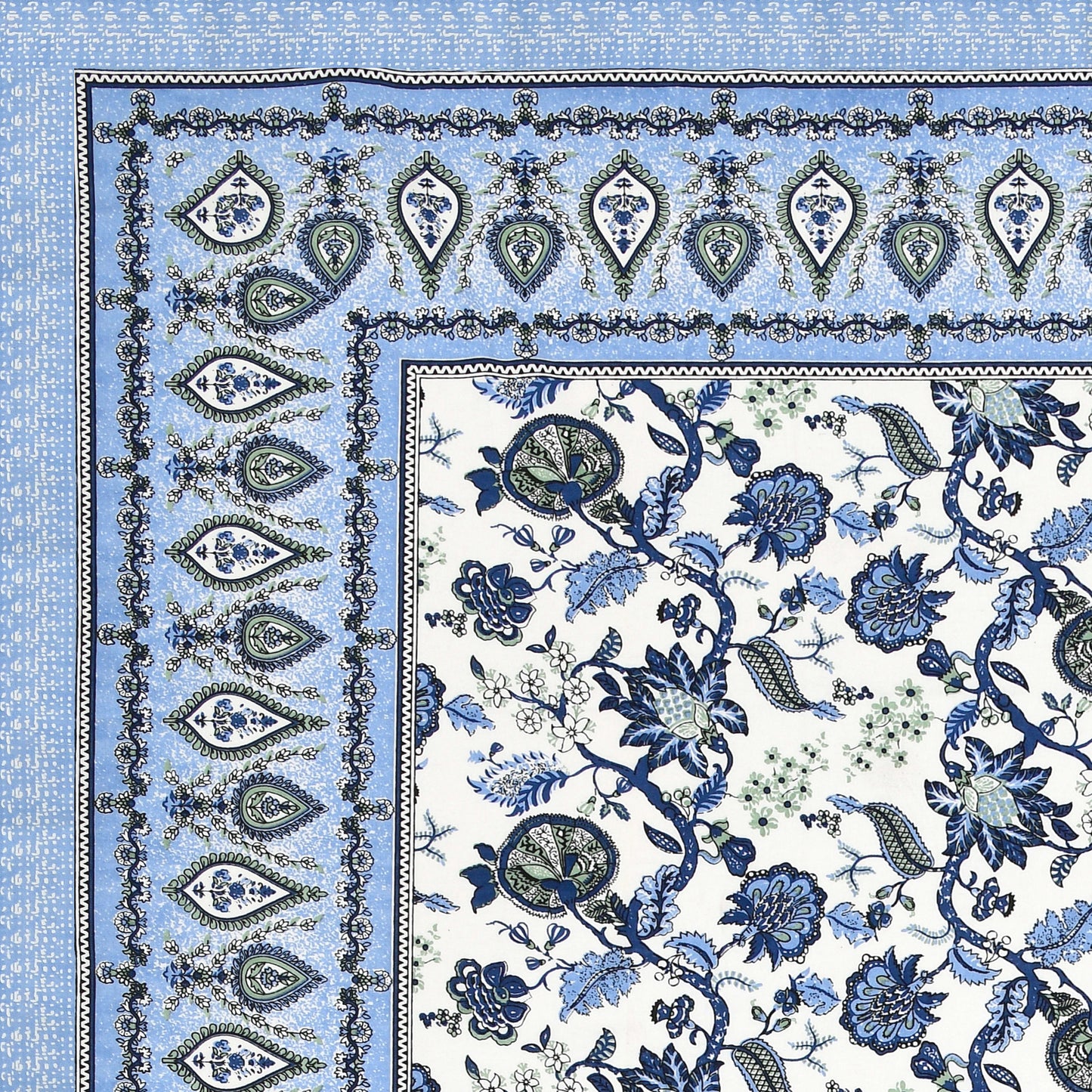 Rajasthan Royal Super Fine Cotton Block Print King Size Bedsheet