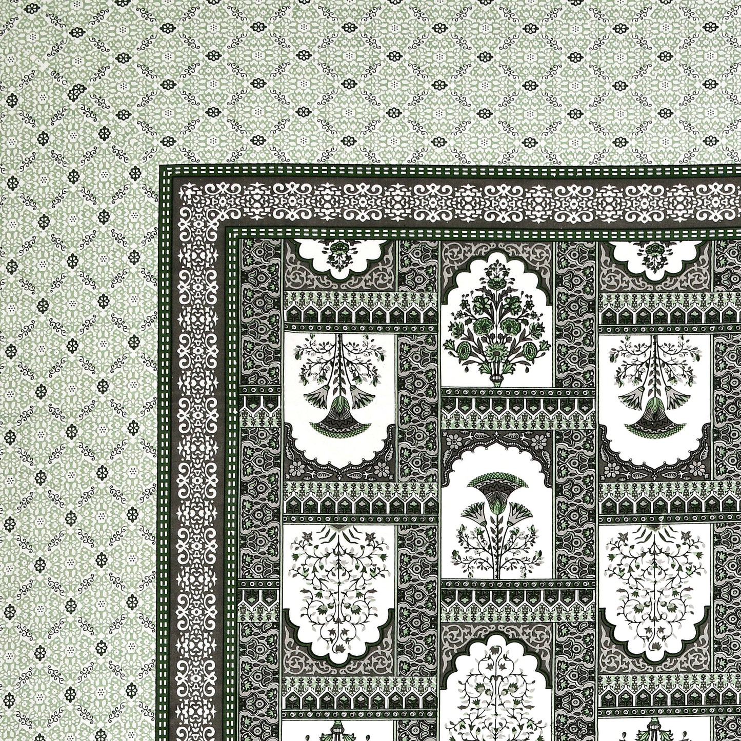 Rajasthan Royal Super Fine Cotton Block Print King Size Bedsheet