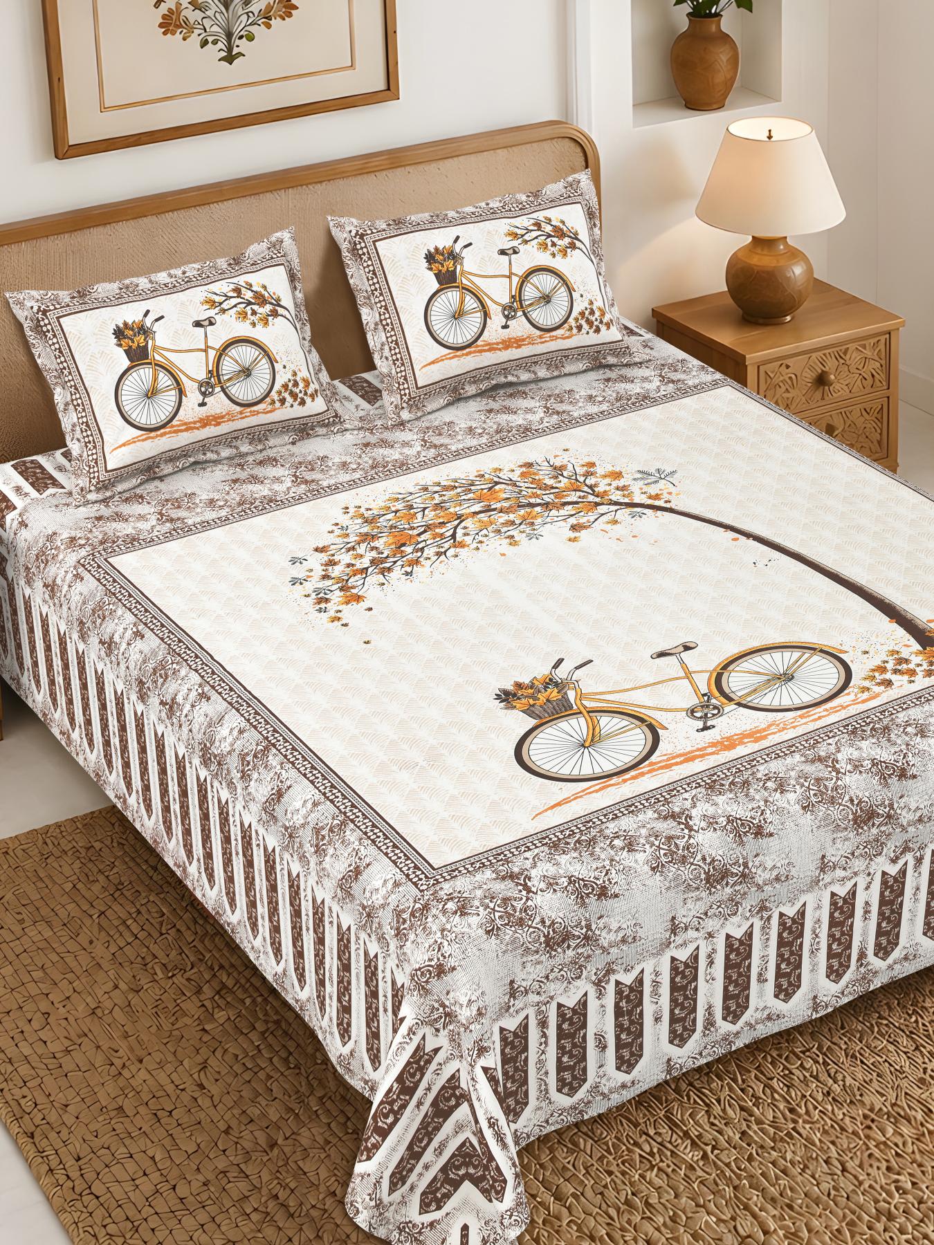 Rajasthan Royal Super Fine Cotton Block Print King Size Bedsheet