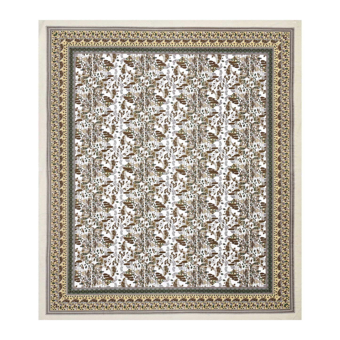 Rajasthan Royal Super Fine Cotton Block Print King Size Bedsheet