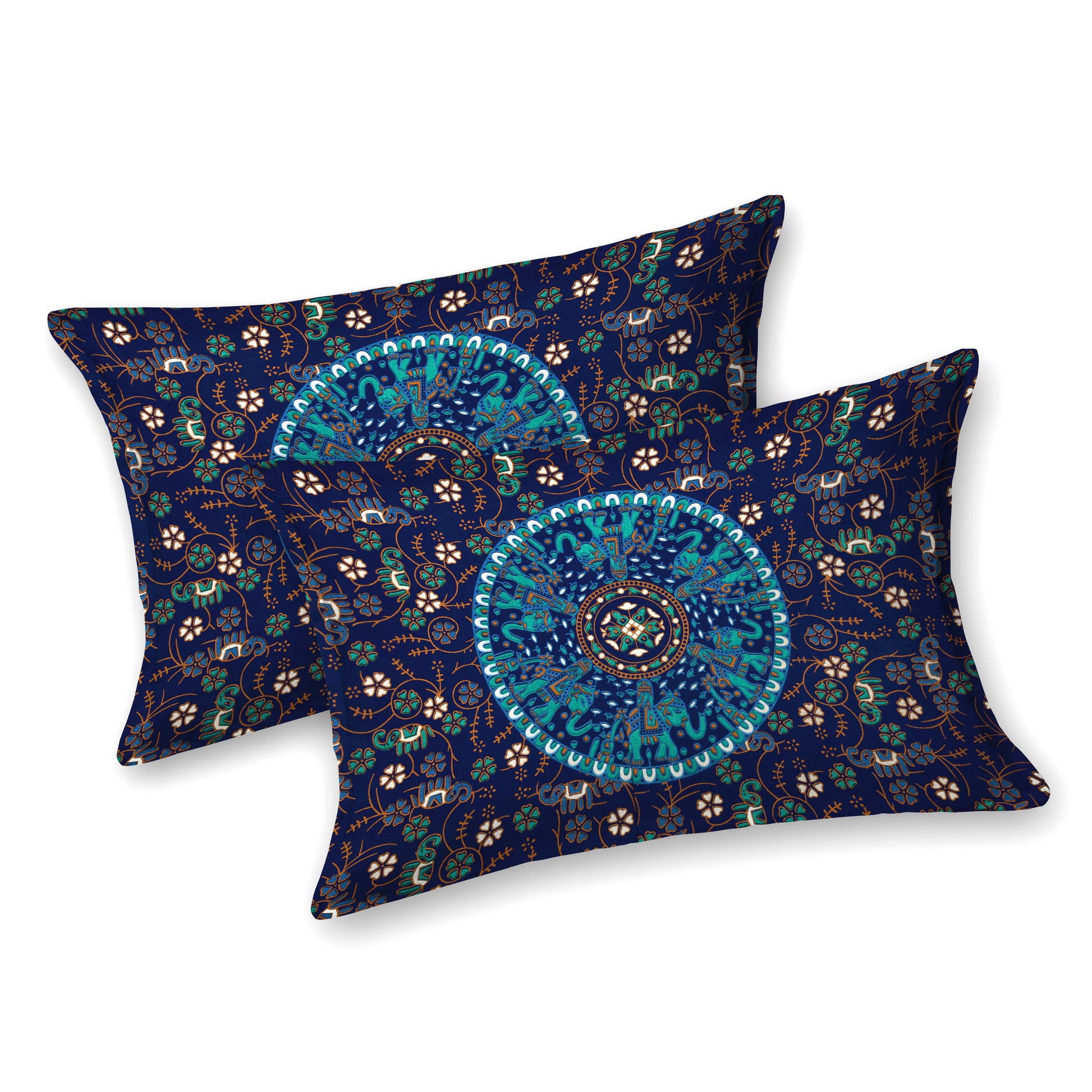 Rajasthan Royal Super Fine Cotton Block Print King Size Bedsheet