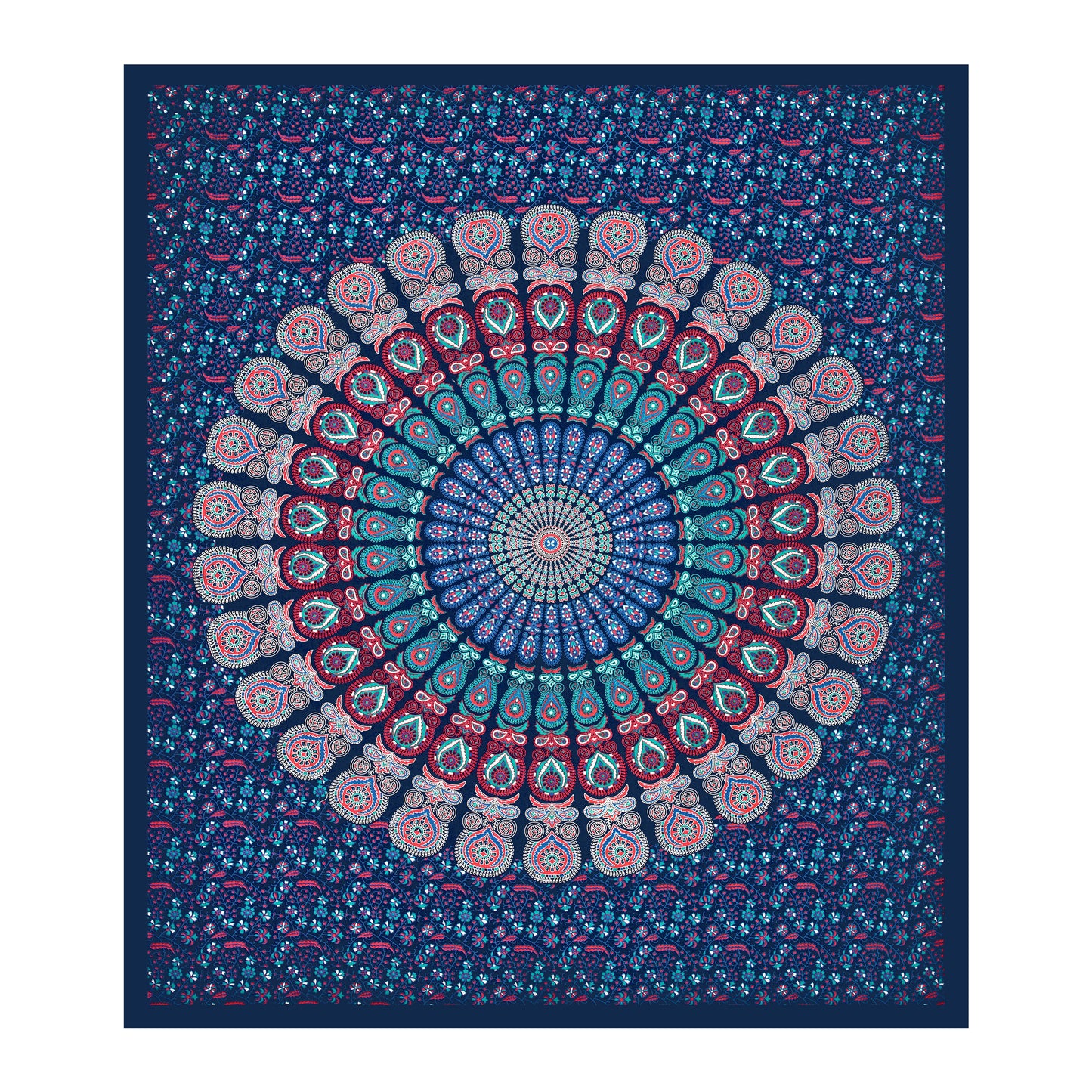 Rajasthan Royal Super Fine Cotton Block Print King Size Bedsheet