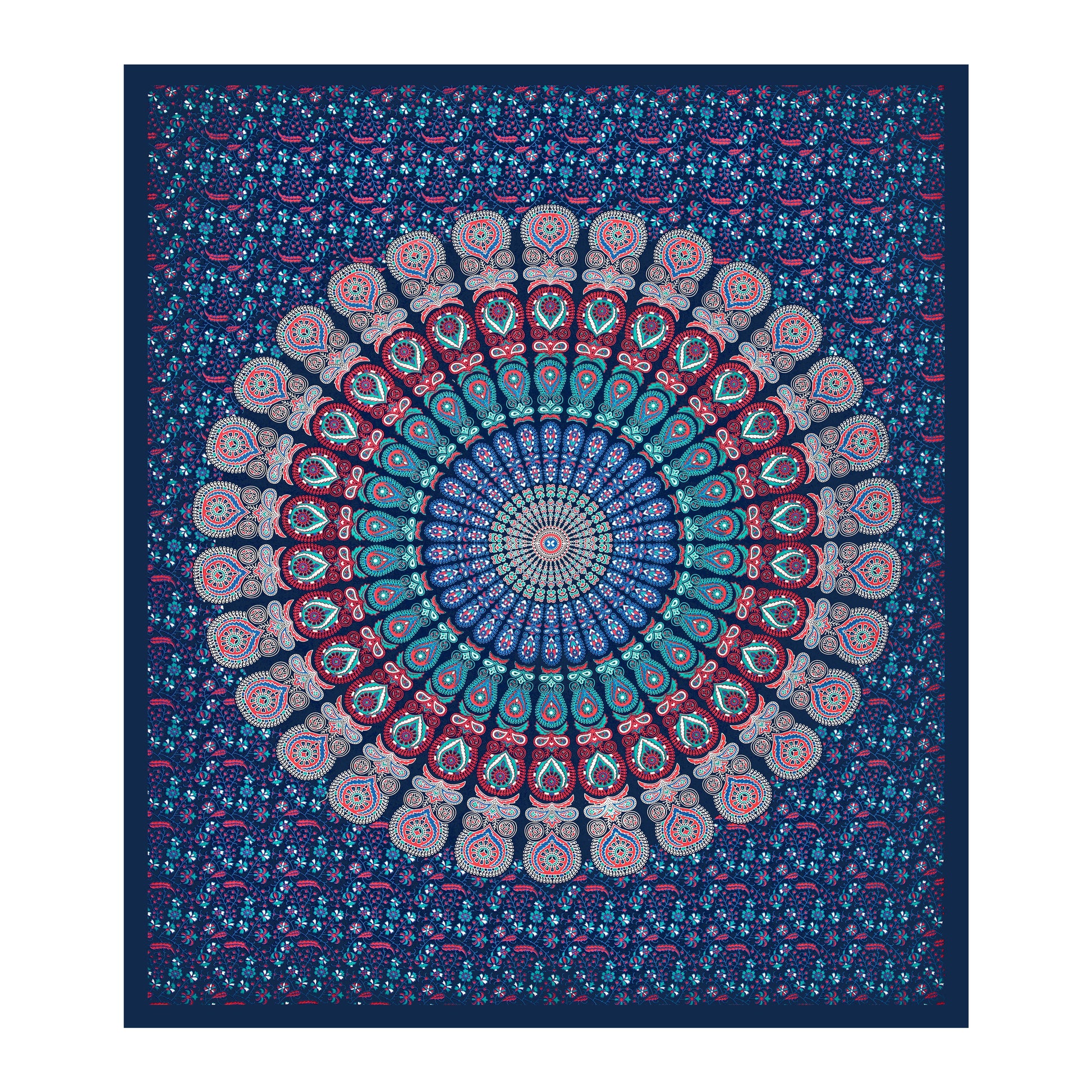 Rajasthan Royal Super Fine Cotton Block Print King Size Bedsheet