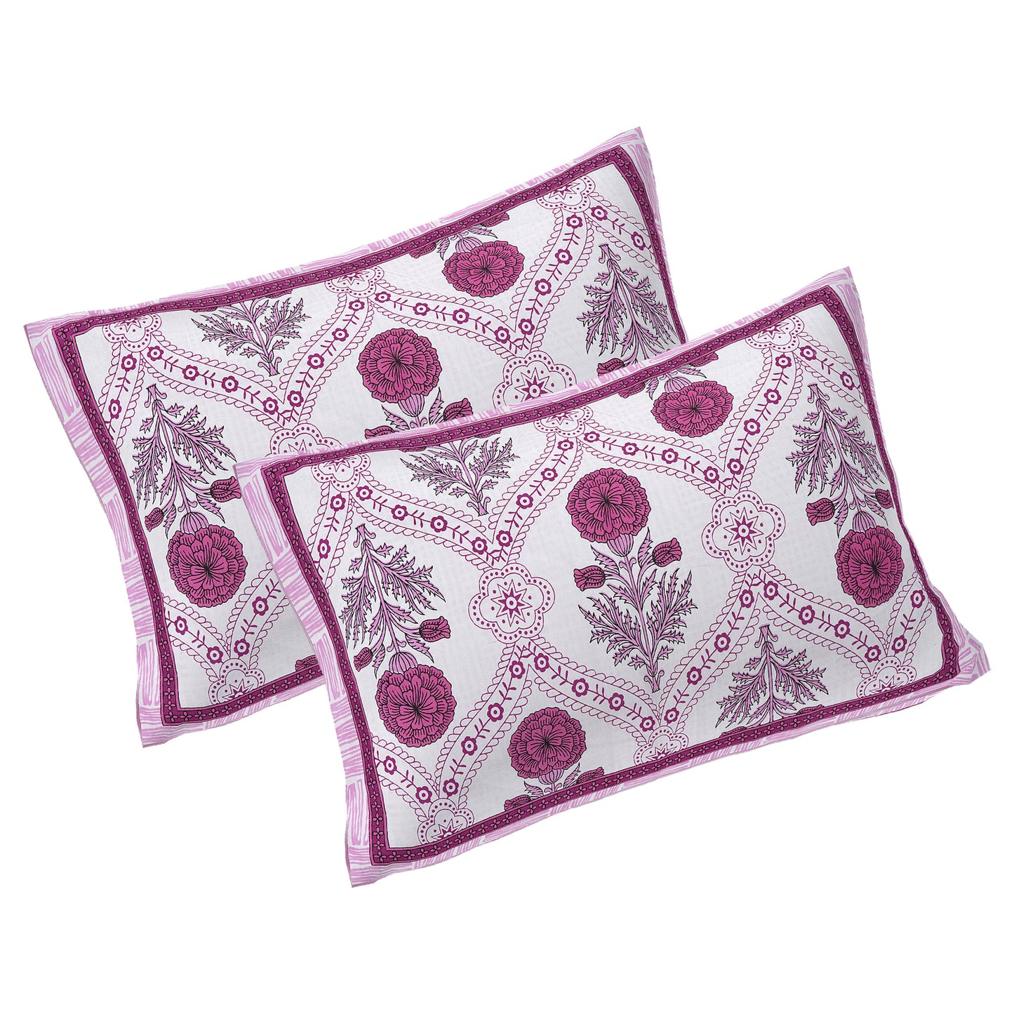 Rajasthan Royal Super Fine Cotton Block Print King Size Bedsheet