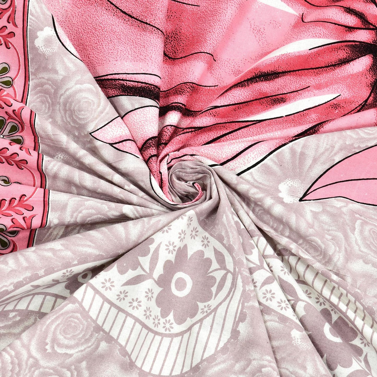 Rajasthan Royal Super Fine Cotton Block Print King Size Bedsheet