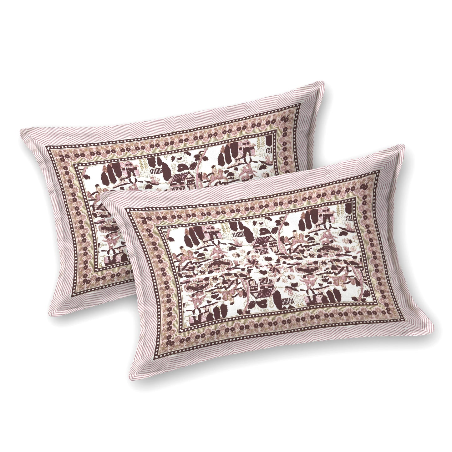 Rajasthan Royal Super Fine Cotton Block Print King Size Bedsheet