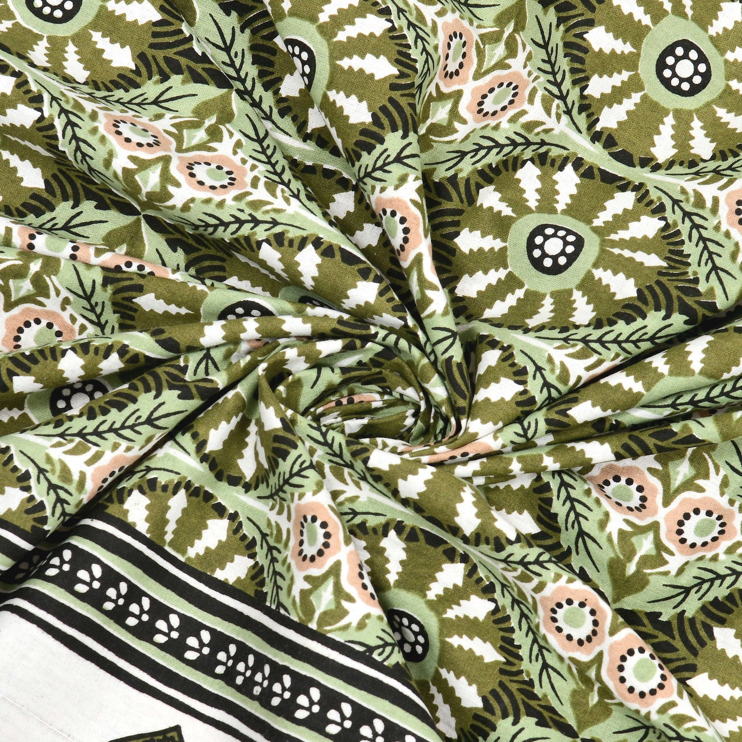 Rajasthan Royal Super Fine Cotton Block Print King Size Bedsheet