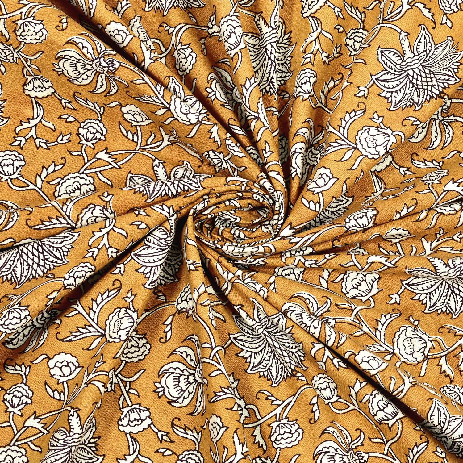 Rajasthani Cotton King Size Printed Flat Bedsheet  90*108 With 2 Zipper Pillow Cover
