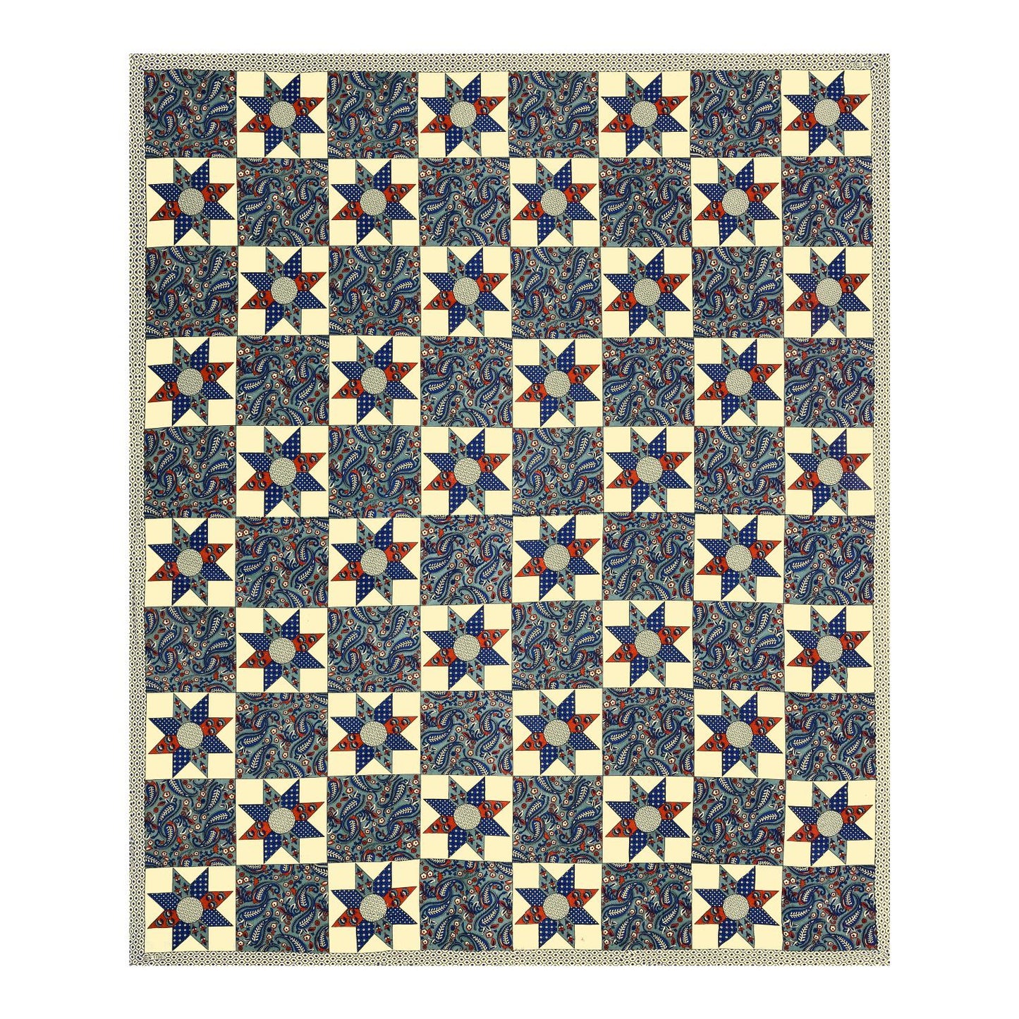 Rajasthani Cotton King Size Printed Flat Bedsheet  90*108 With 2 Zipper Pillow Cover