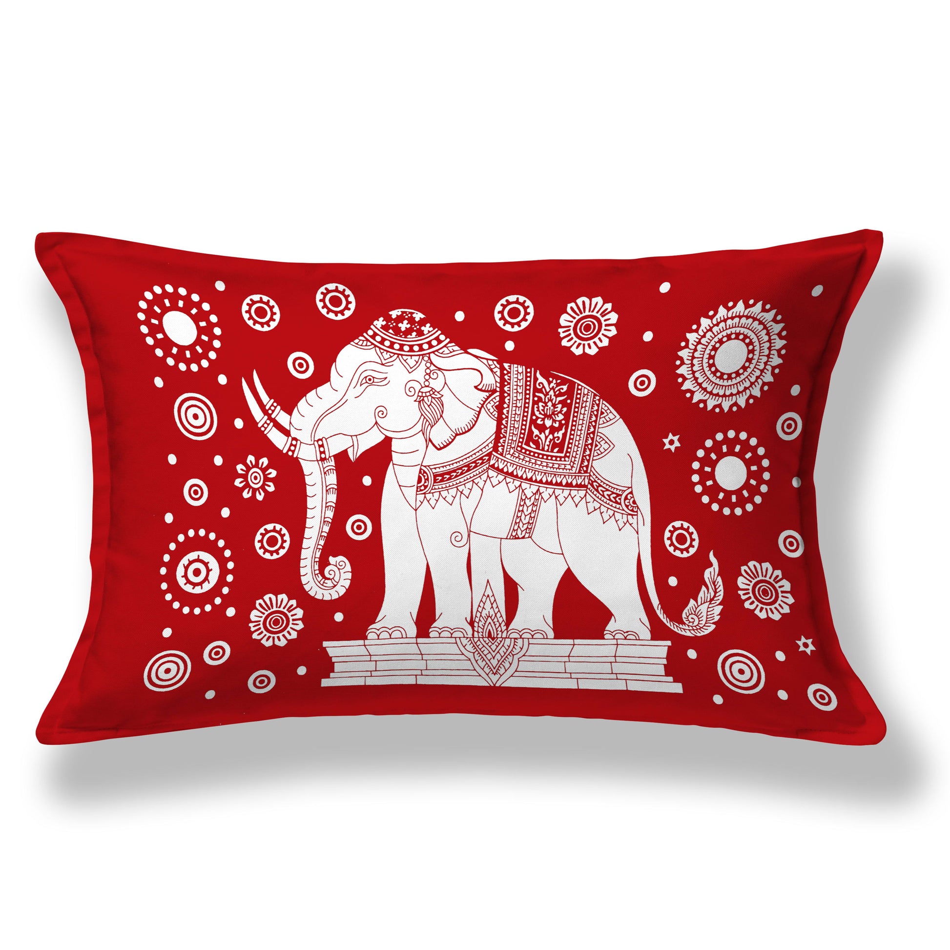 Rajasthani Elephant Printed Cotton Single Bed Sheet  with 1 Pillow Cover