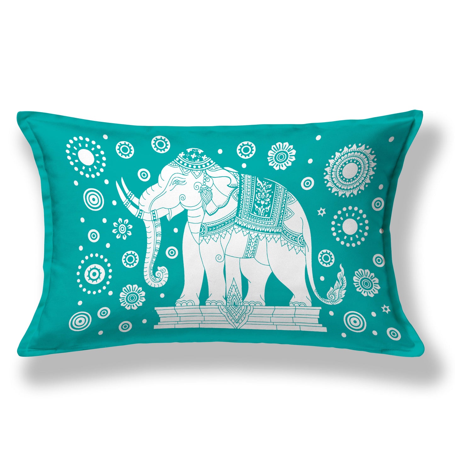 Rajasthani Elephant Printed Cotton Single Bed Sheet  with 1 Pillow Cover
