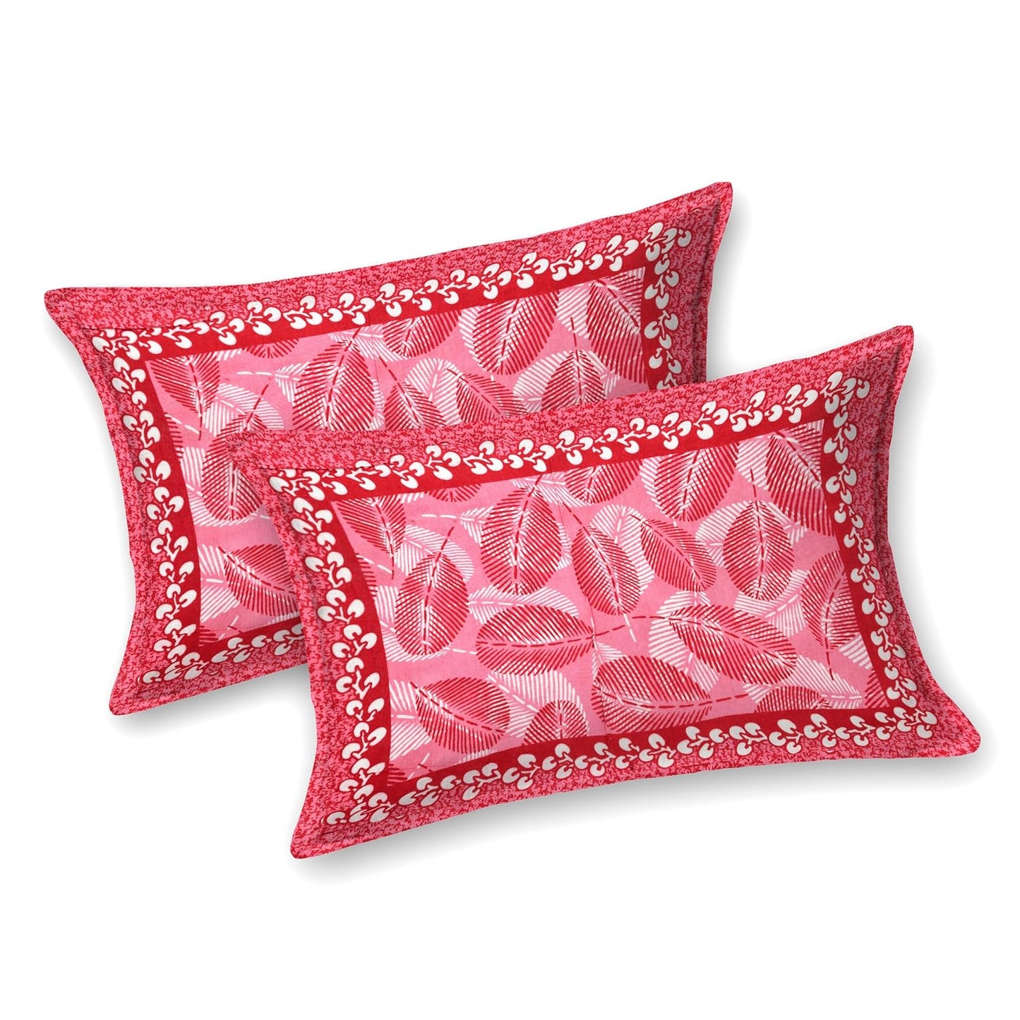 Jaipuri Cotton Double  Flat Bedsheet  With 2 Pillow Cover