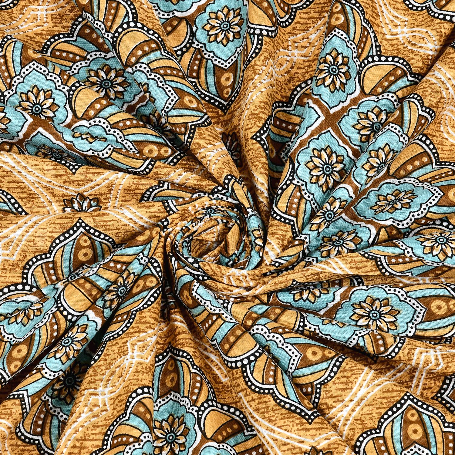 Jaipuri Cotton Double  Flat Bedsheet  With 2 Pillow Cover