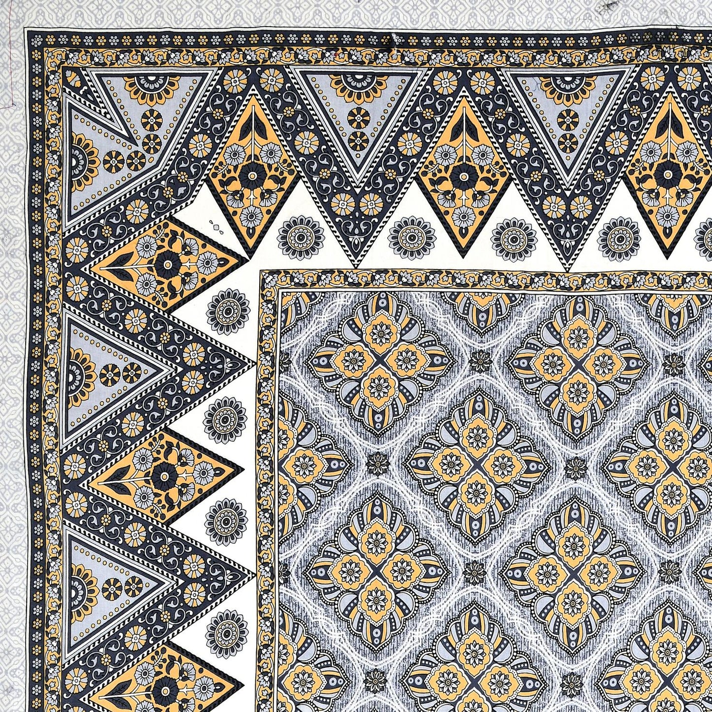 Jaipuri Cotton Double  Flat Bedsheet  With 2 Pillow Cover